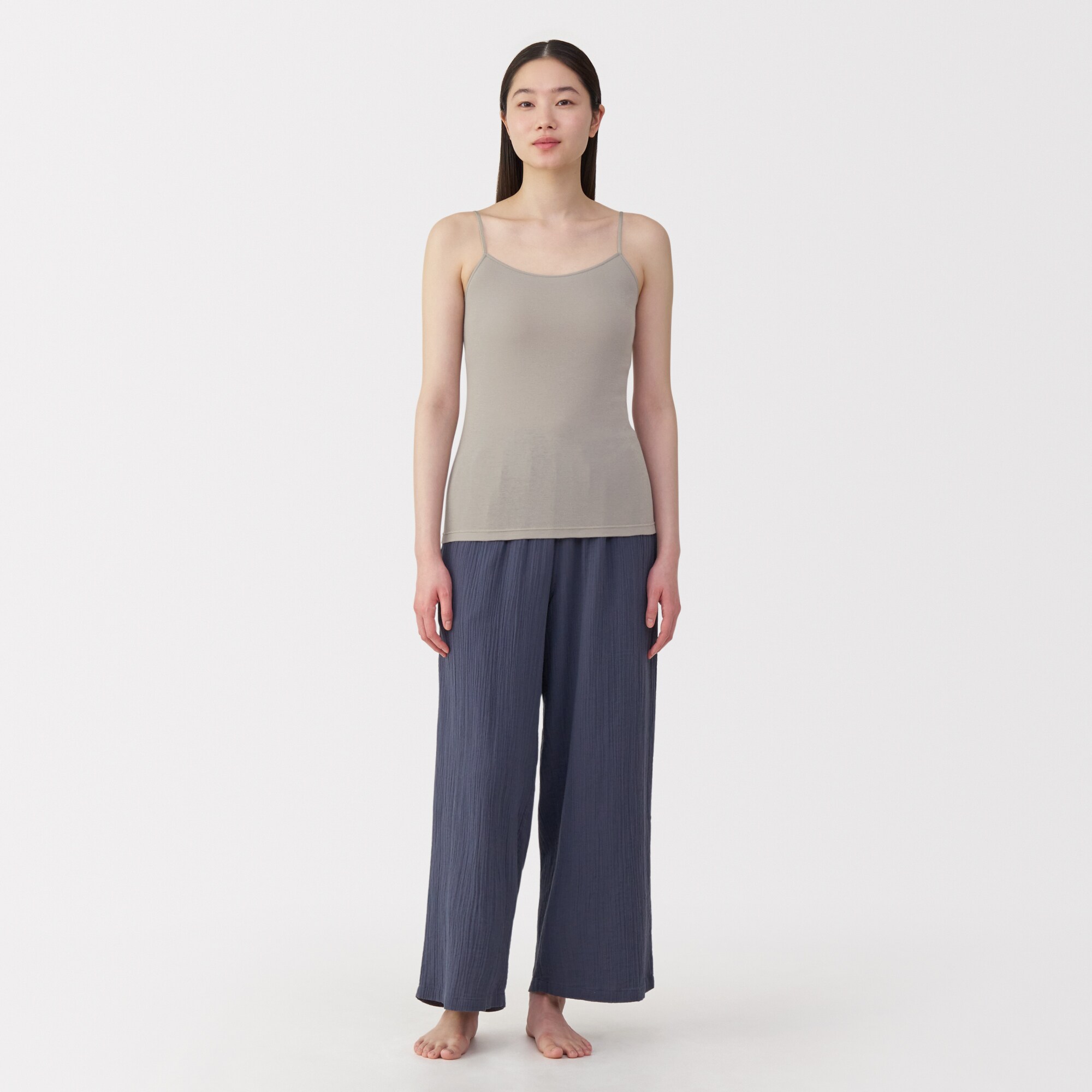 婦人　さらっと綿　薄手　キャミソール