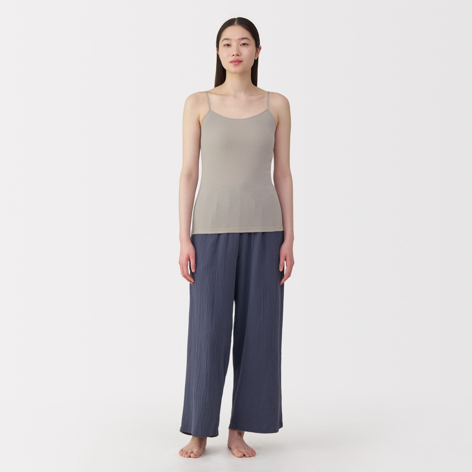 婦人　さらっと綿　薄手　キャミソール