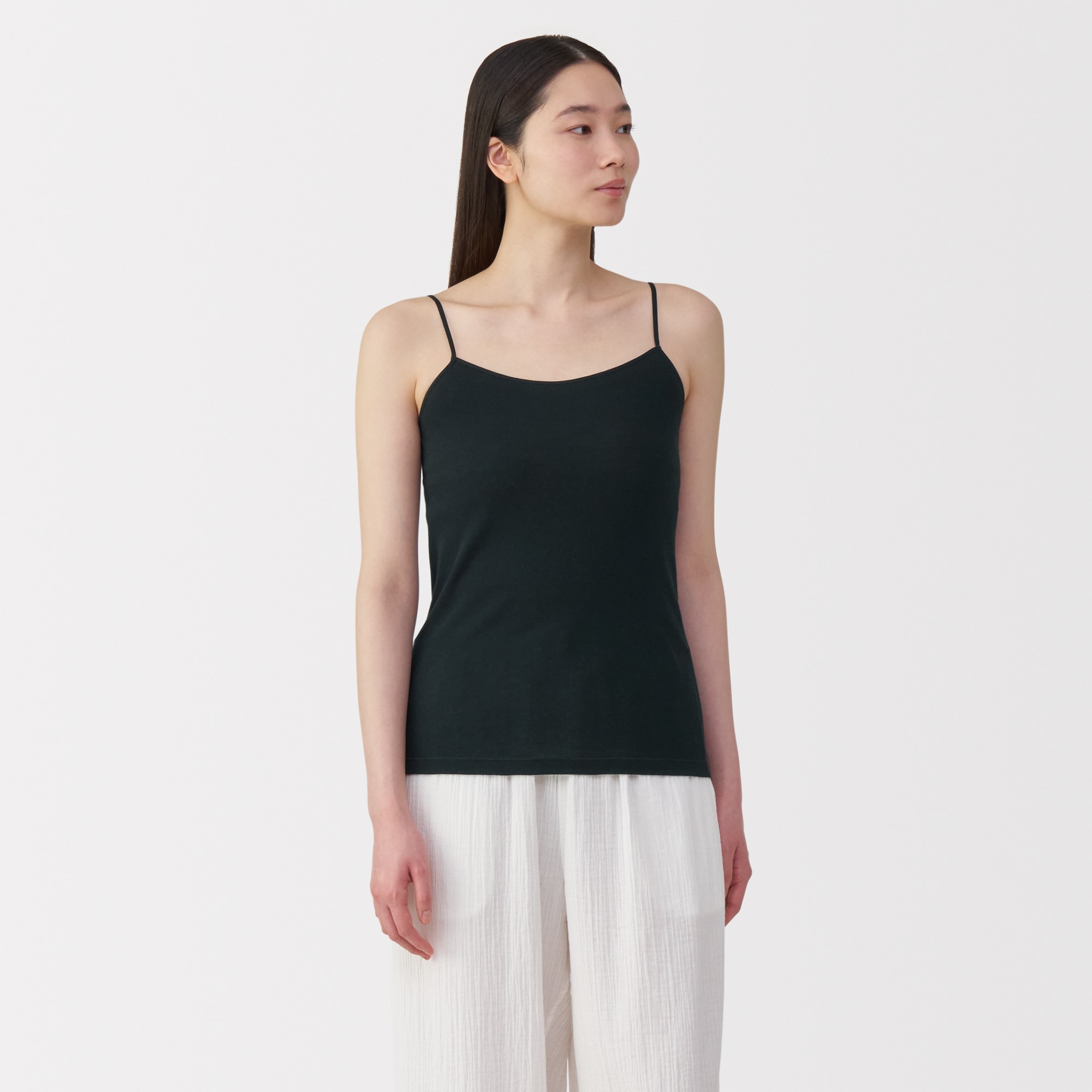 婦人　さらっと綿　薄手　キャミソール