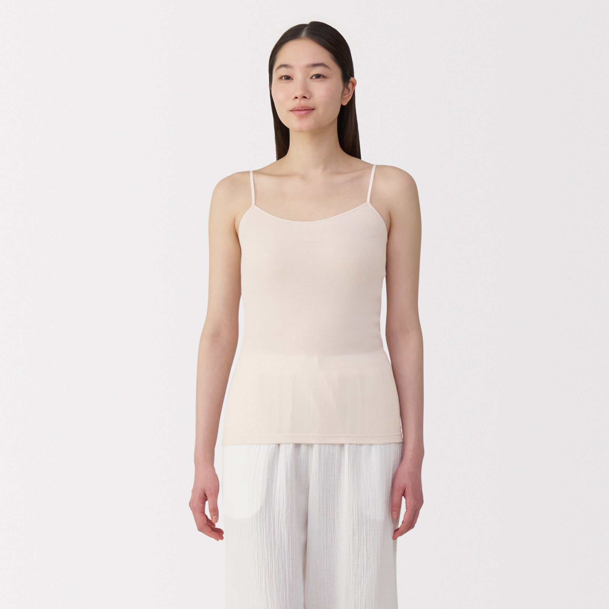 婦人　さらっと綿　薄手　キャミソール