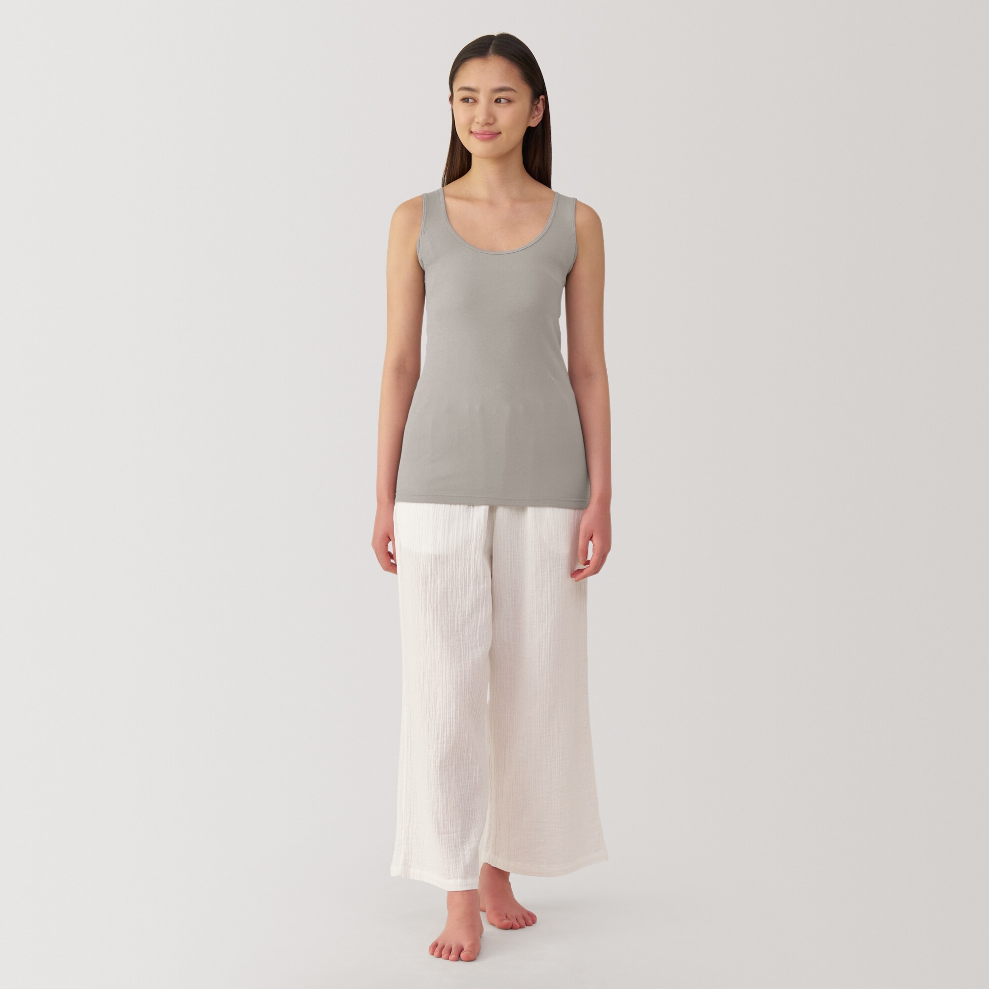 婦人　さらっと綿汗取りパッド付きタンクトップ