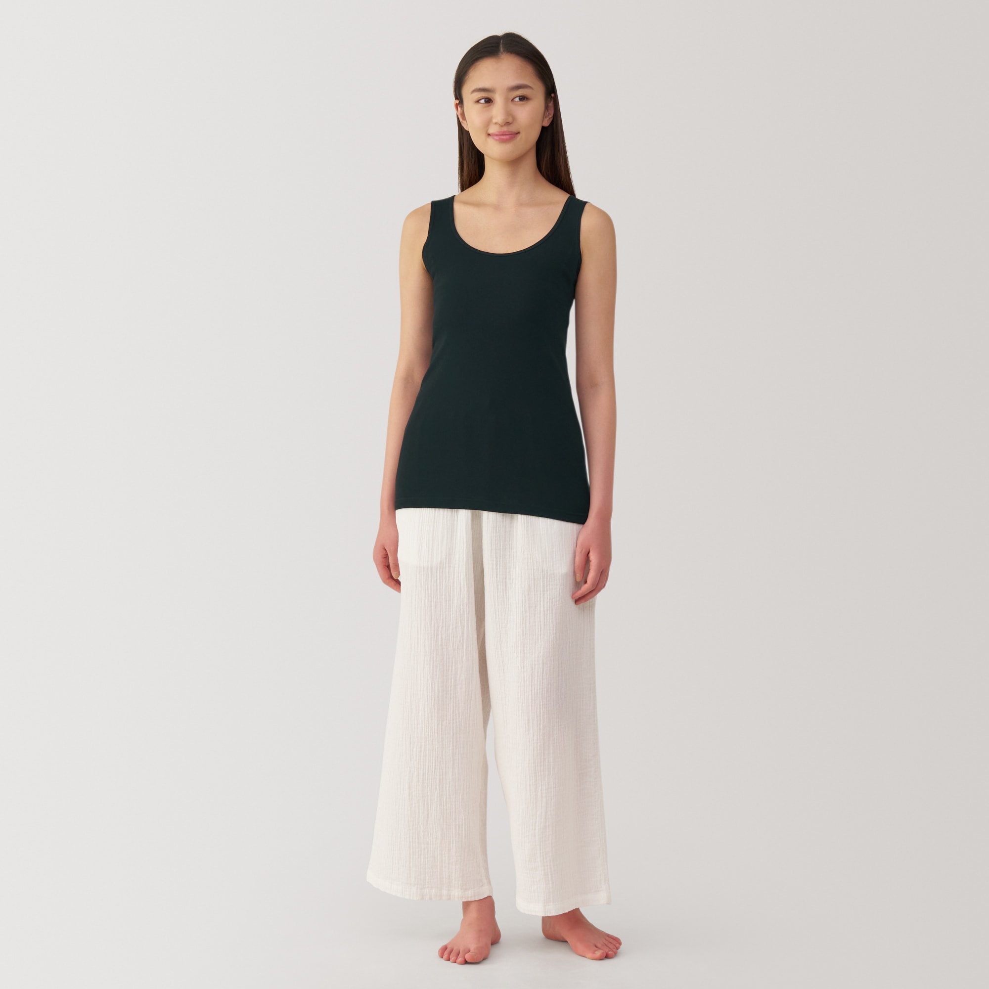 婦人　さらっと綿汗取りパッド付きタンクトップ