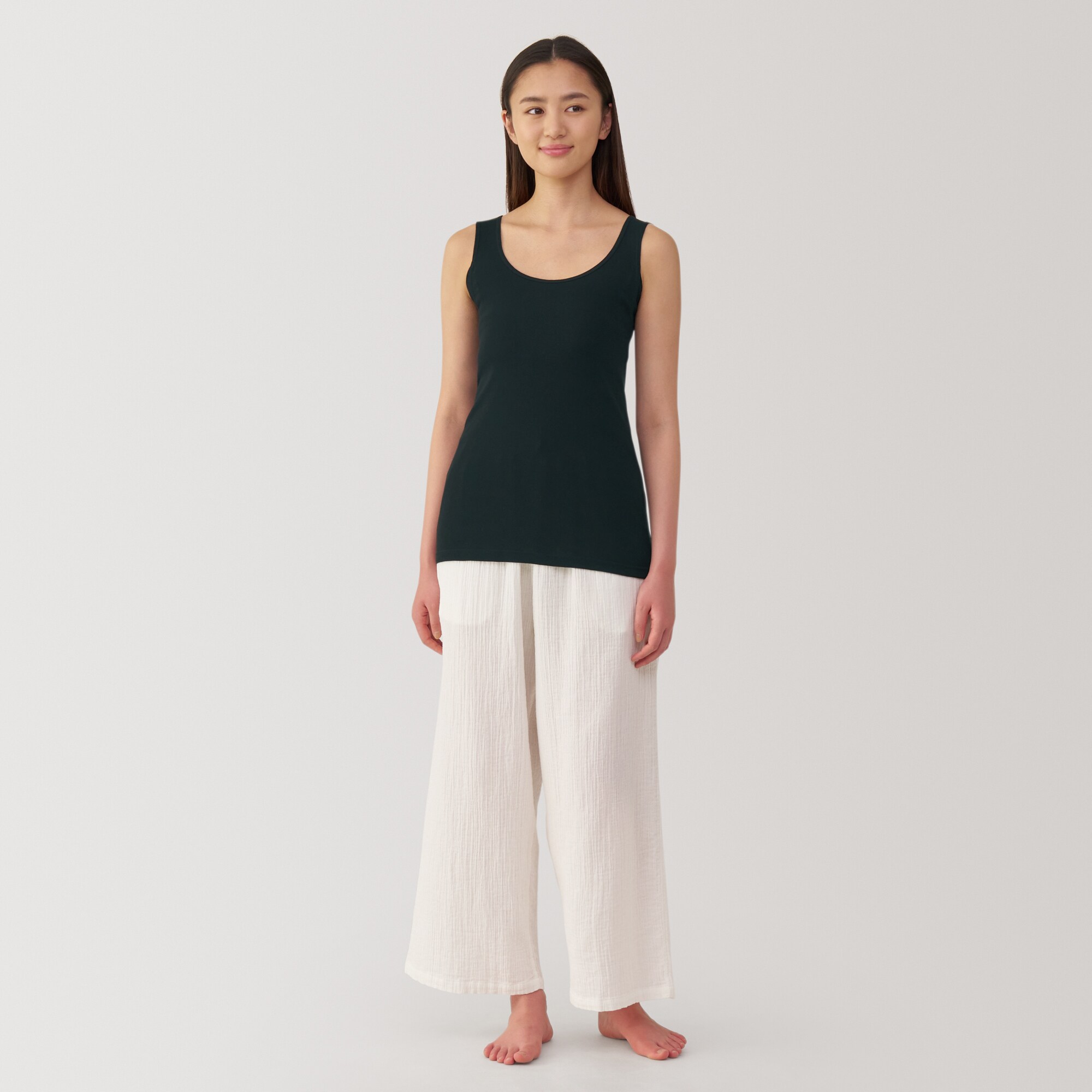 婦人　さらっと綿汗取りパッド付きタンクトップ