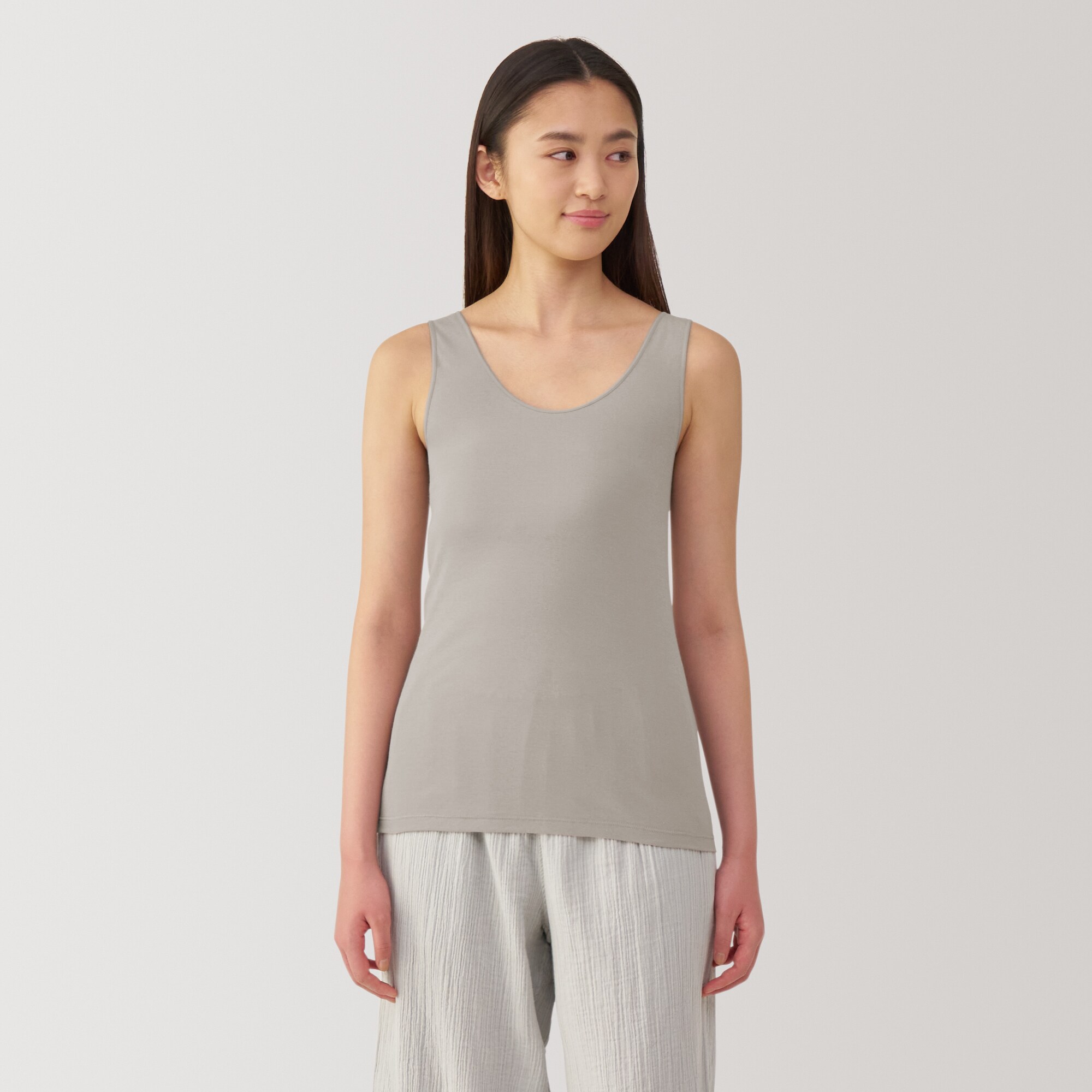 婦人　さらっと綿　薄手　タンクトップ