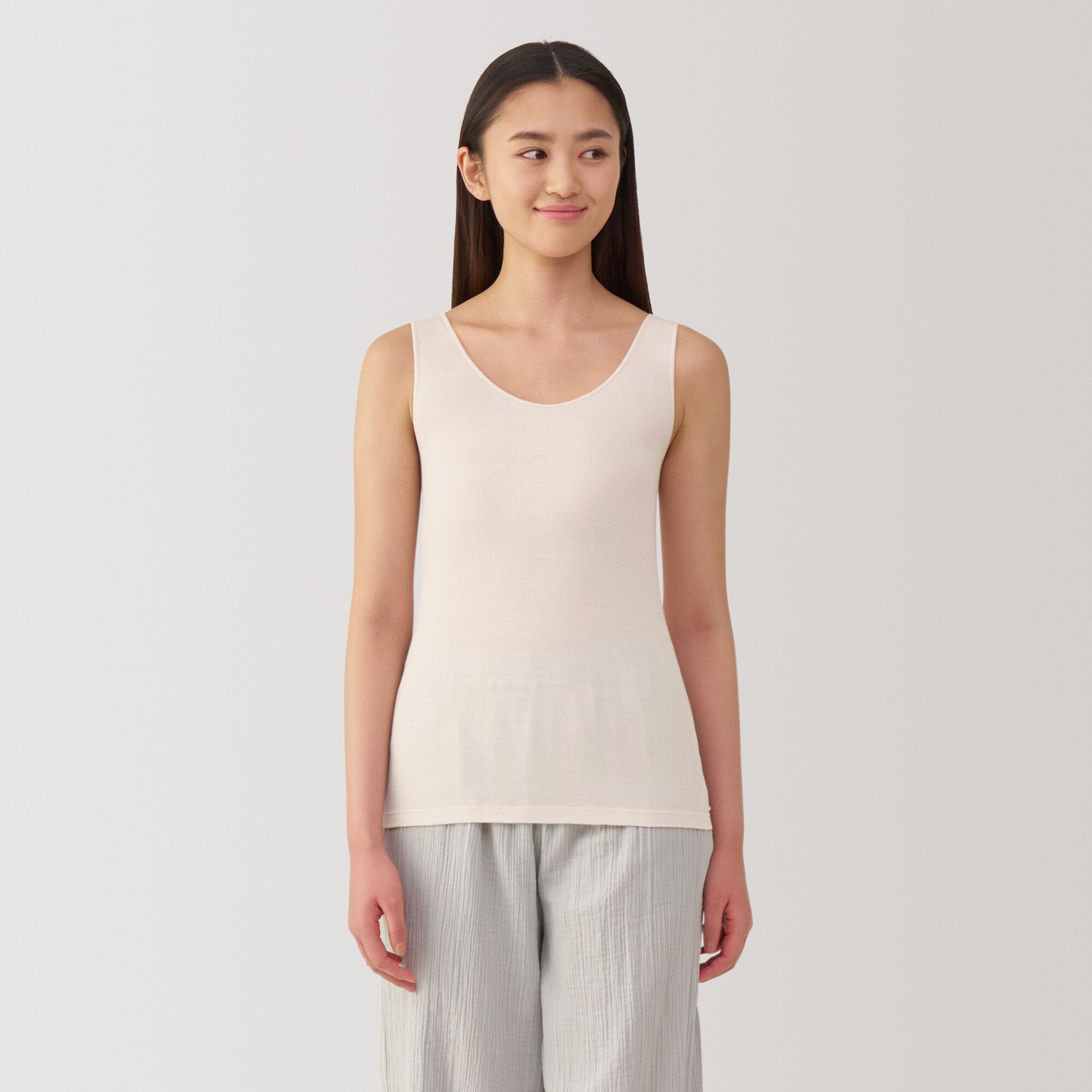 婦人　さらっと綿　薄手　タンクトップ