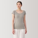 婦人　さらっと綿汗取りパッド付きフレンチスリーブ