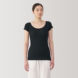 婦人　さらっと綿汗取りパッド付きフレンチスリーブ