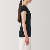 婦人　さらっと綿汗取りパッド付きフレンチスリーブ