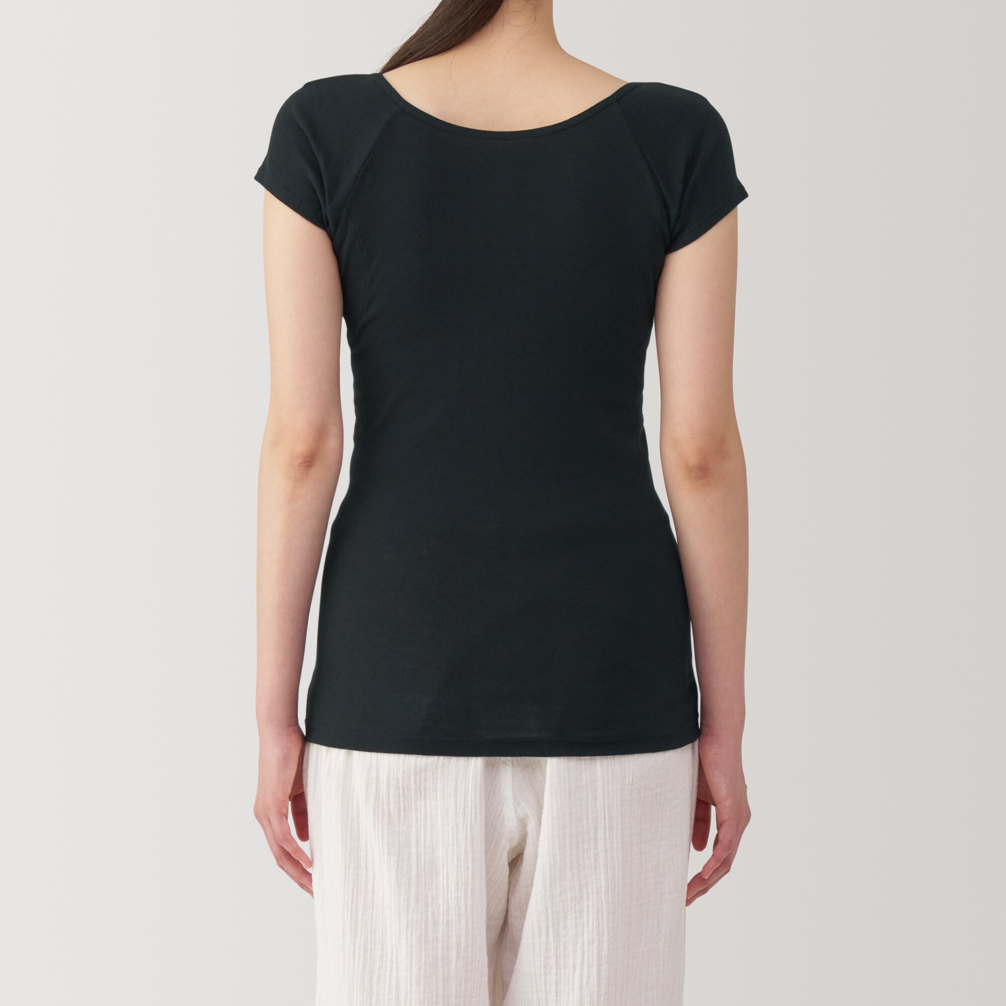 婦人　さらっと綿汗取りパッド付きフレンチスリーブ