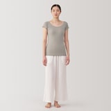 婦人　さらっと綿汗取りパッド付きフレンチスリーブ