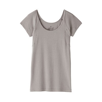 婦人　さらっと綿汗取りパッド付きフレンチスリーブ