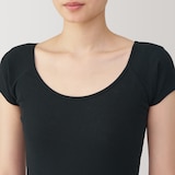 婦人　さらっと綿汗取りパッド付きフレンチスリーブ