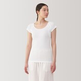 婦人　さらっと綿汗取りパッド付きフレンチスリーブ