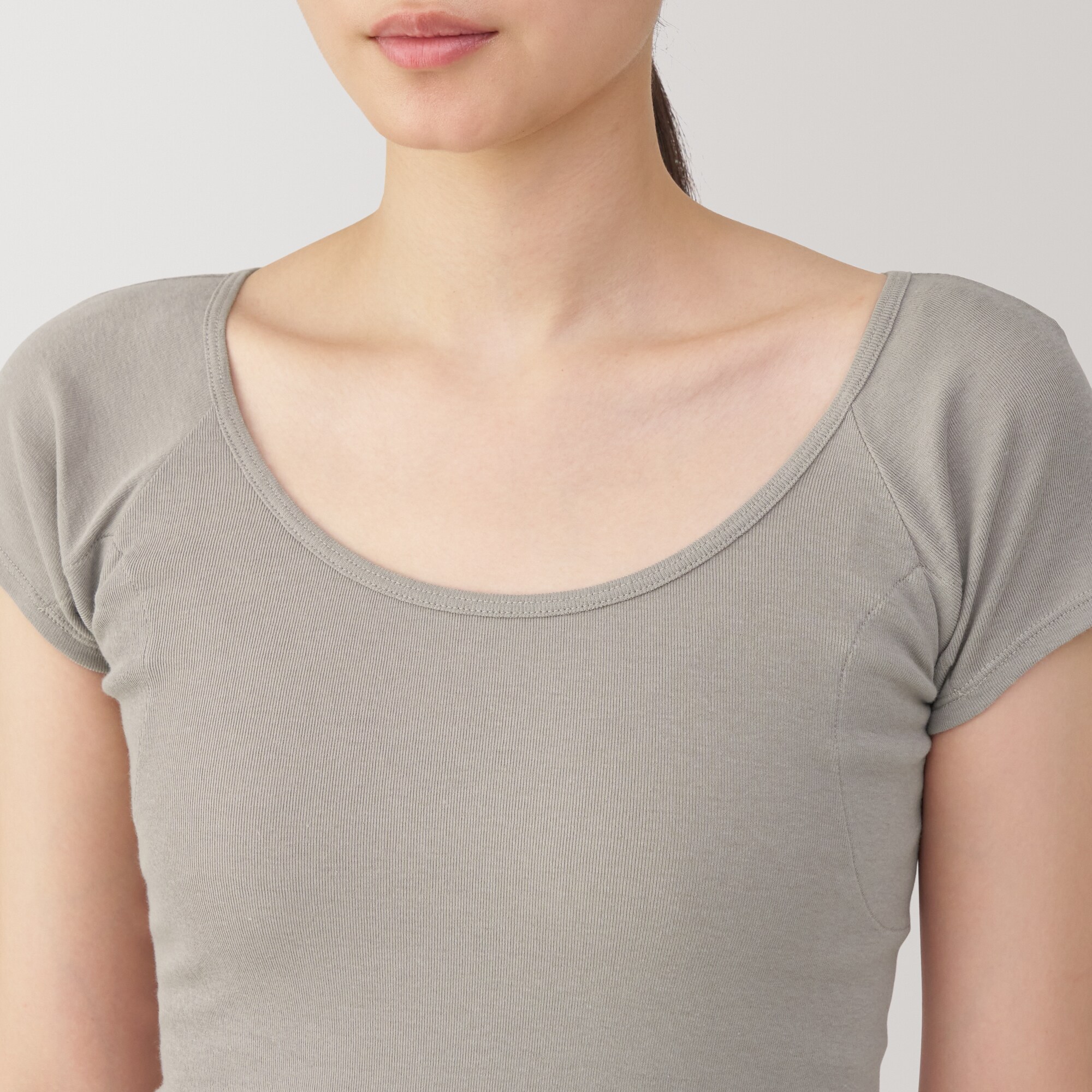 婦人　さらっと綿汗取りパッド付きフレンチスリーブ