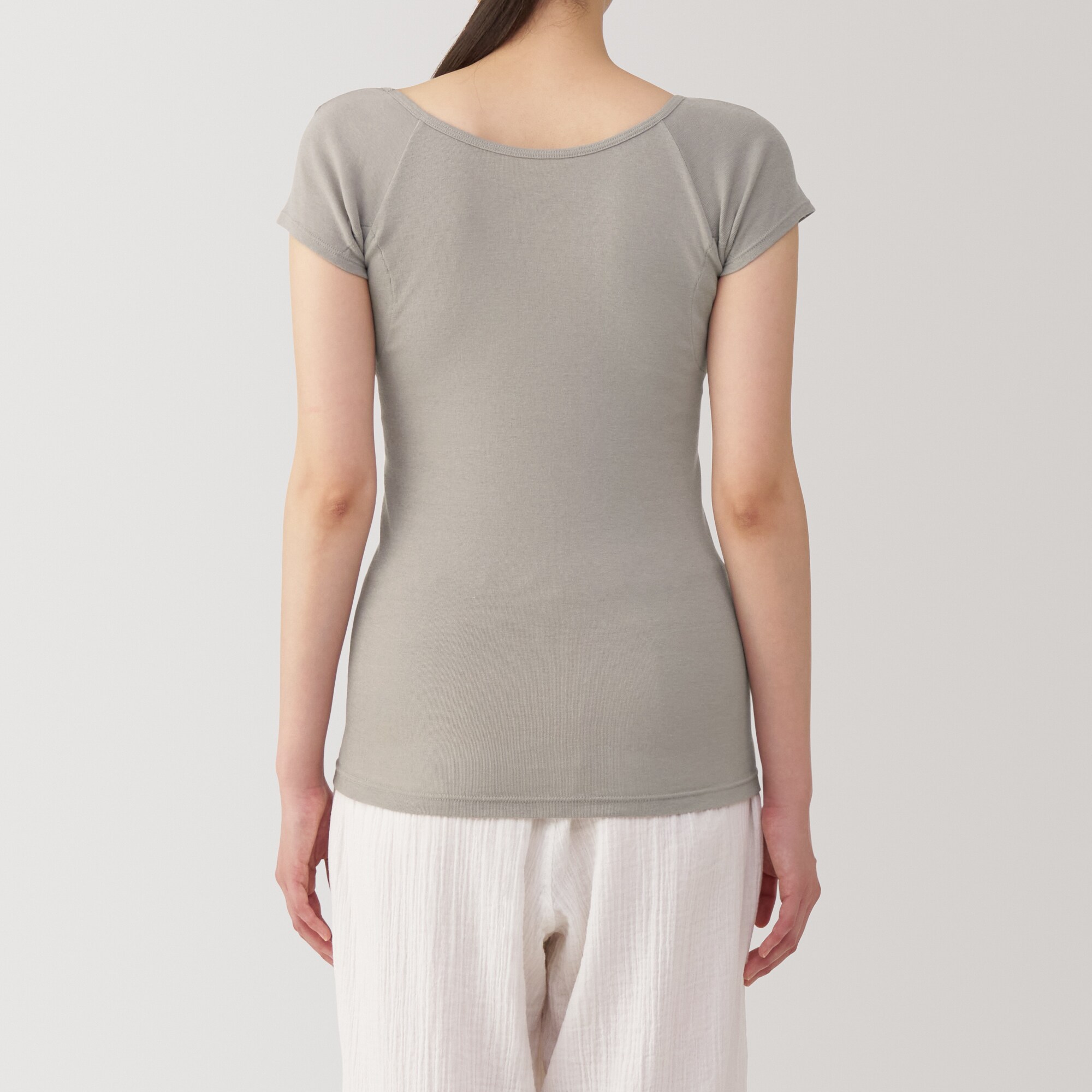 婦人　さらっと綿汗取りパッド付きフレンチスリーブ