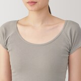 婦人　さらっと綿汗取りパッド付きフレンチスリーブ