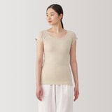 婦人　さらっと綿汗取りパッド付きフレンチスリーブ