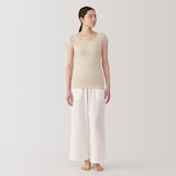 婦人　さらっと綿汗取りパッド付きフレンチスリーブ