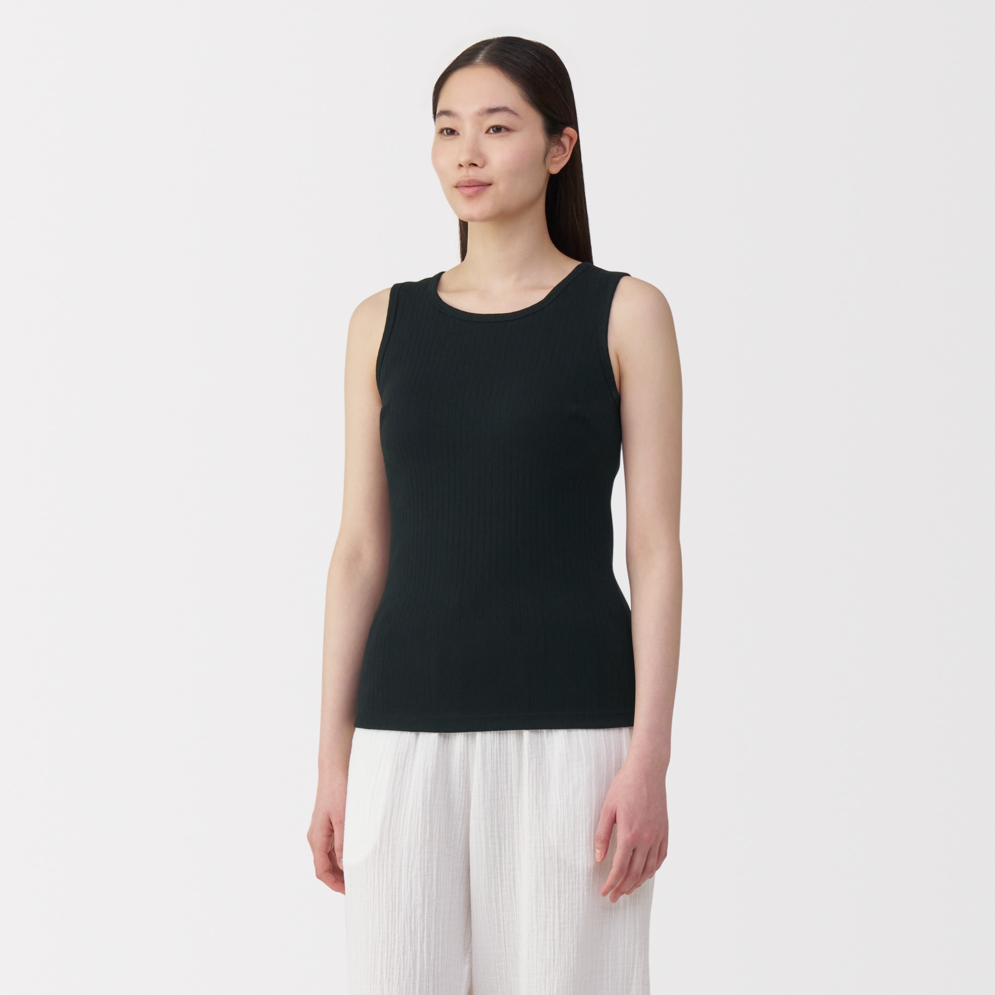 婦人 コットンストレッチリブブラタンクトップ | 無印良品