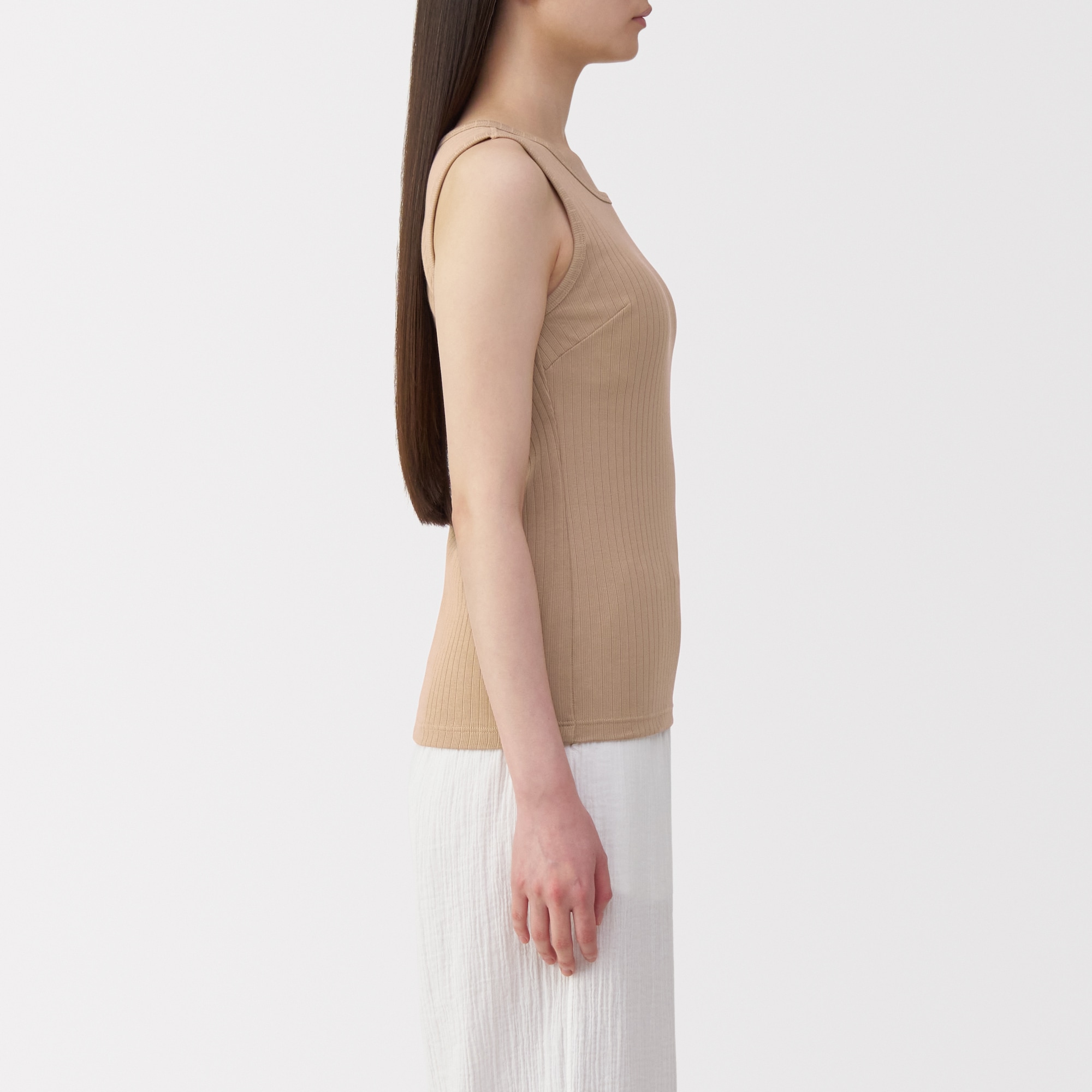 婦人 コットンストレッチリブブラタンクトップ | 無印良品