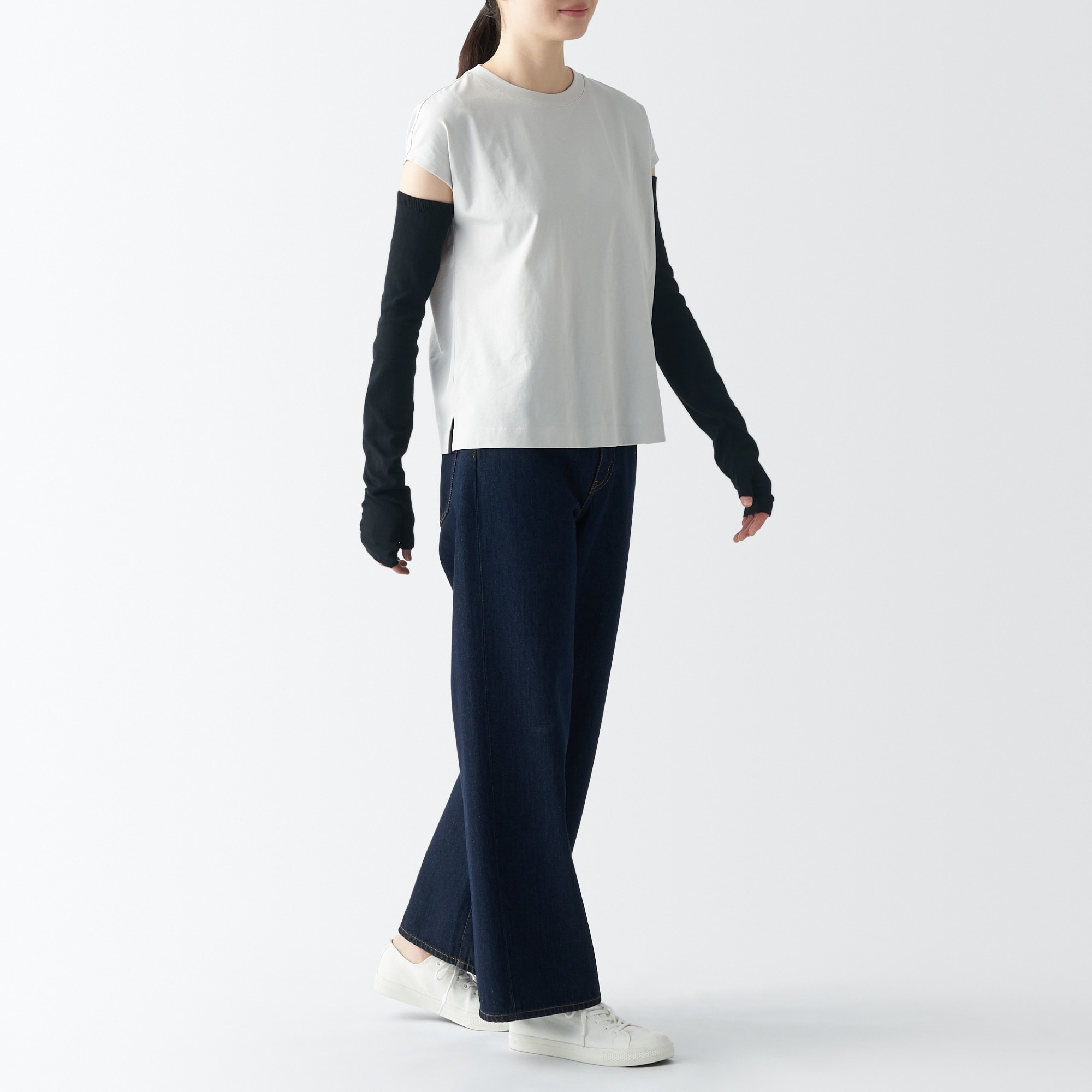 ＵＶカット　強撚コットン　アームカバー（ロング）