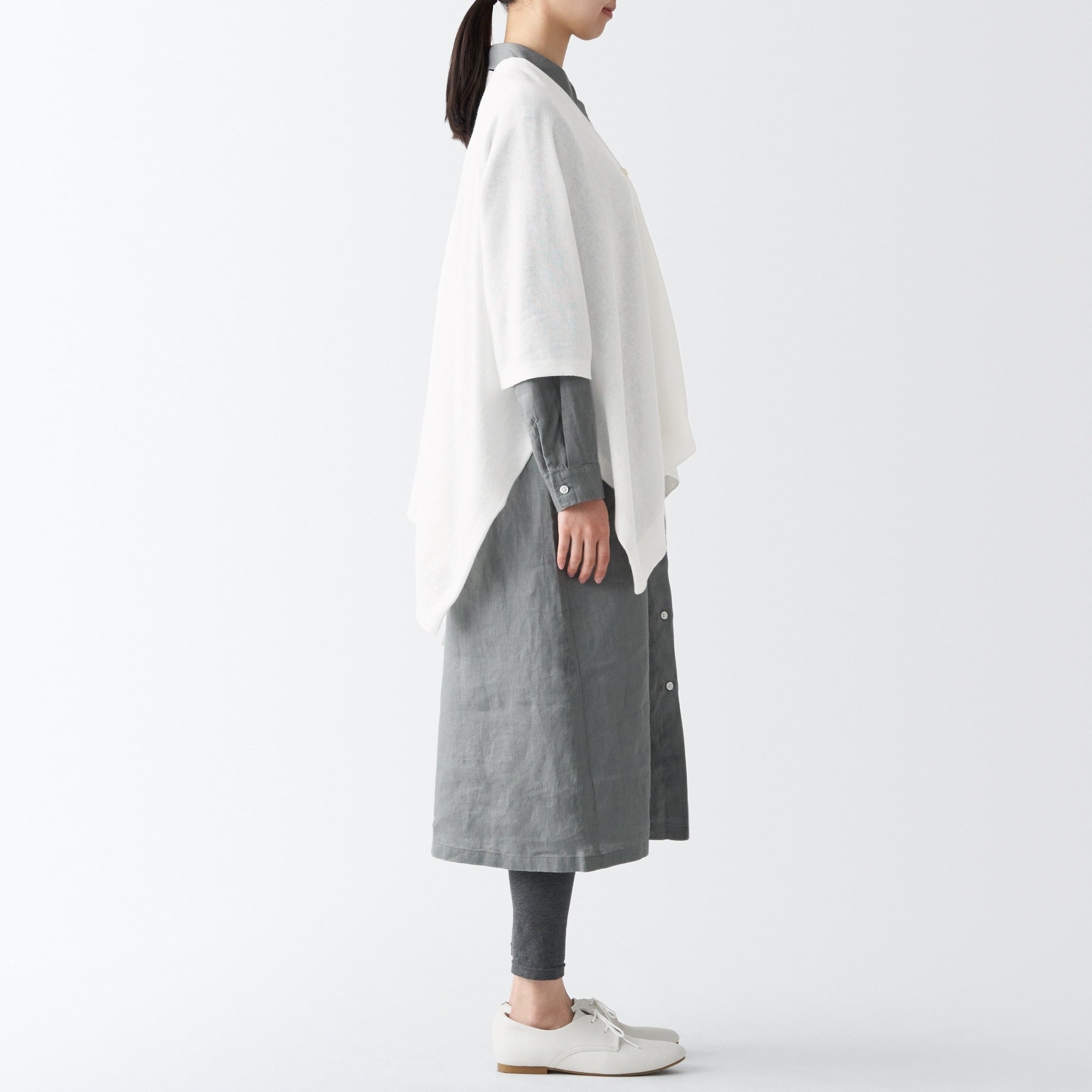 ＵＶカット　強撚コットン　ボレロ　ボタン付き