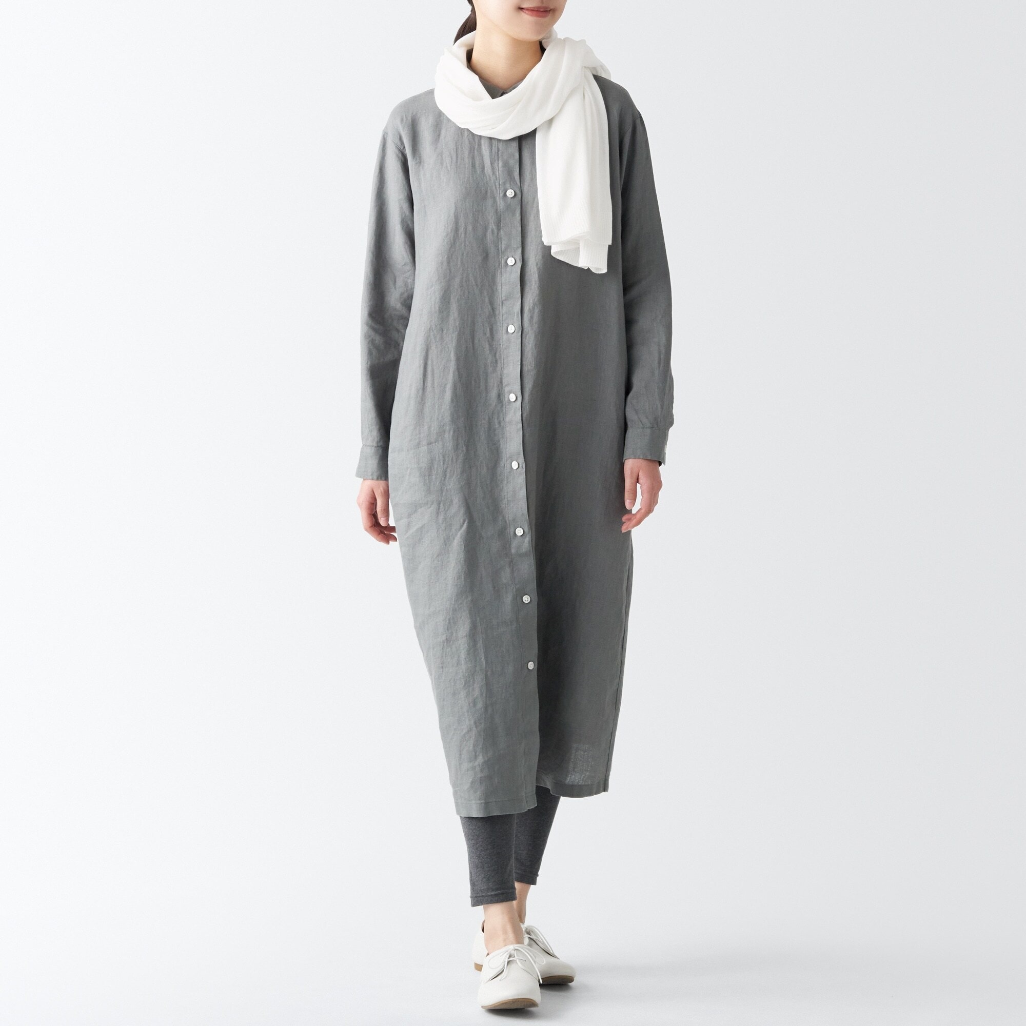 ＵＶカット　強撚コットン　ボレロ　ボタン付き