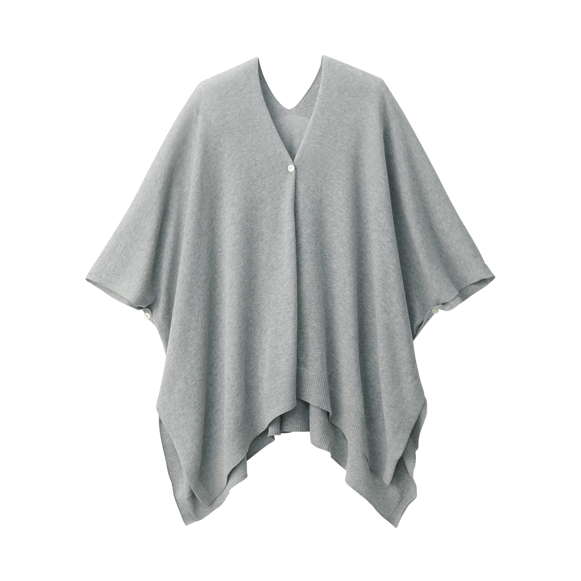 ＵＶカット　強撚コットン　ボレロ　ボタン付き