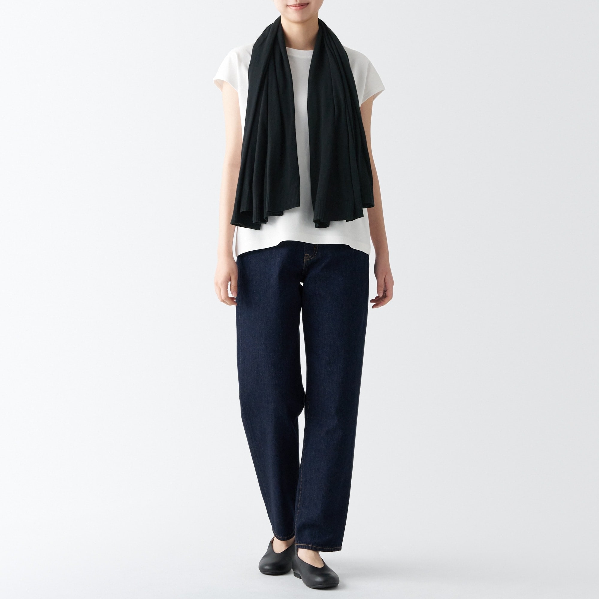 ＵＶカット　強撚コットン　ボレロ　ボタン付き