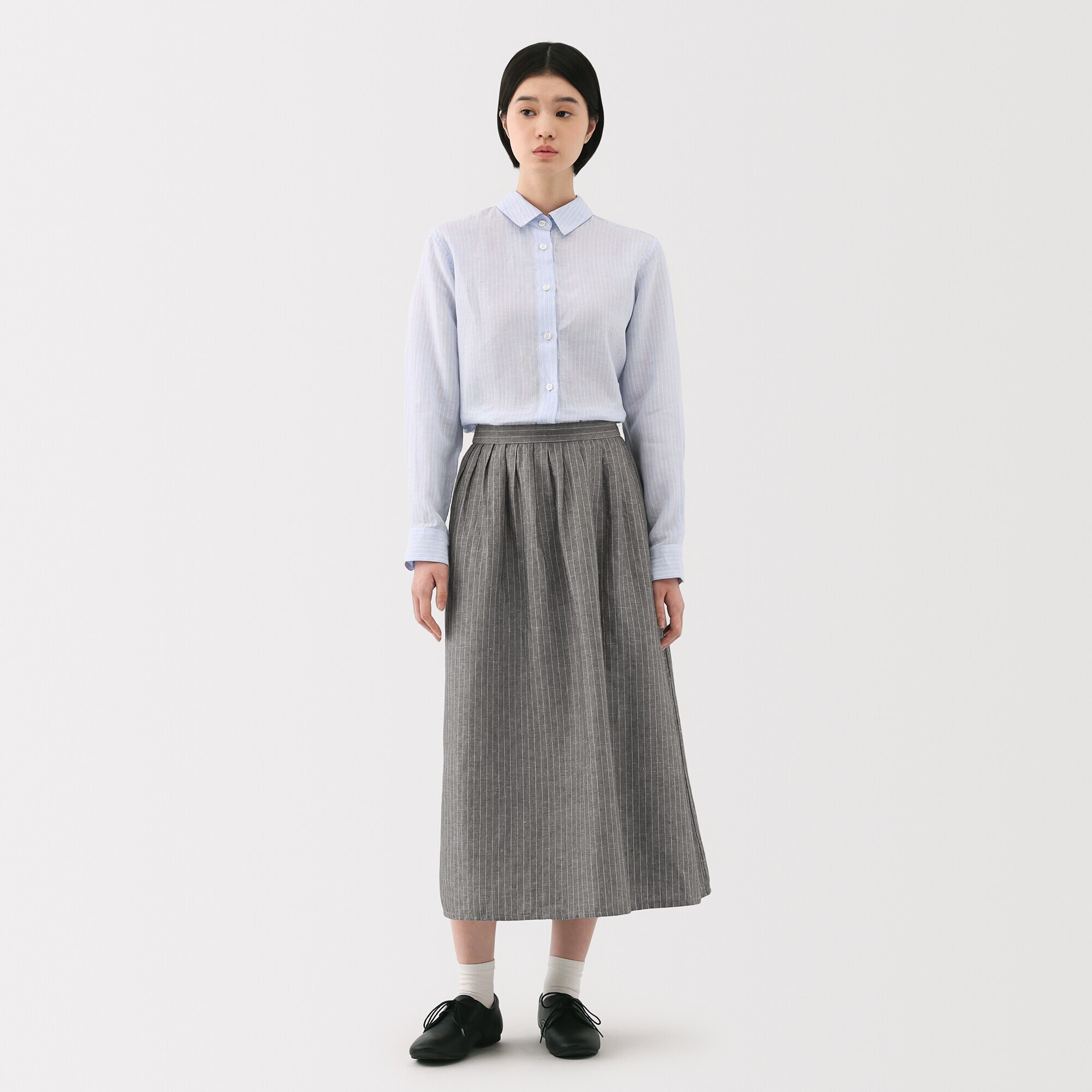 婦人　ヘンプ　コットンイージーロングスカート
