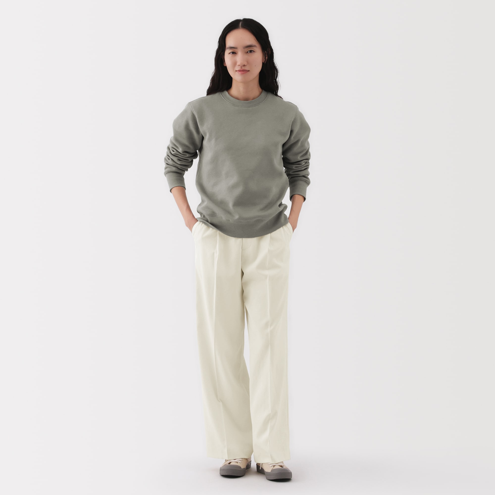 婦人 撥水 タックストレートパンツ | 無印良品