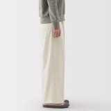 婦人　撥水　タックストレートパンツ