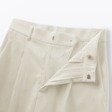 婦人　撥水　タックストレートパンツ