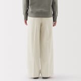 婦人　撥水　タックストレートパンツ