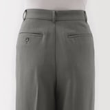 婦人　撥水　タックストレートパンツ