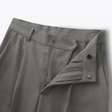 婦人　撥水　タックストレートパンツ