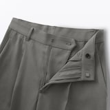 婦人　撥水　タックストレートパンツ