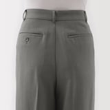 婦人　撥水　タックストレートパンツ