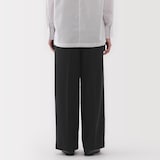 婦人　撥水　タックストレートパンツ