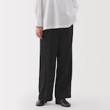 婦人　撥水　タックストレートパンツ