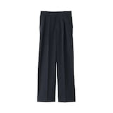 婦人　撥水　タックストレートパンツ