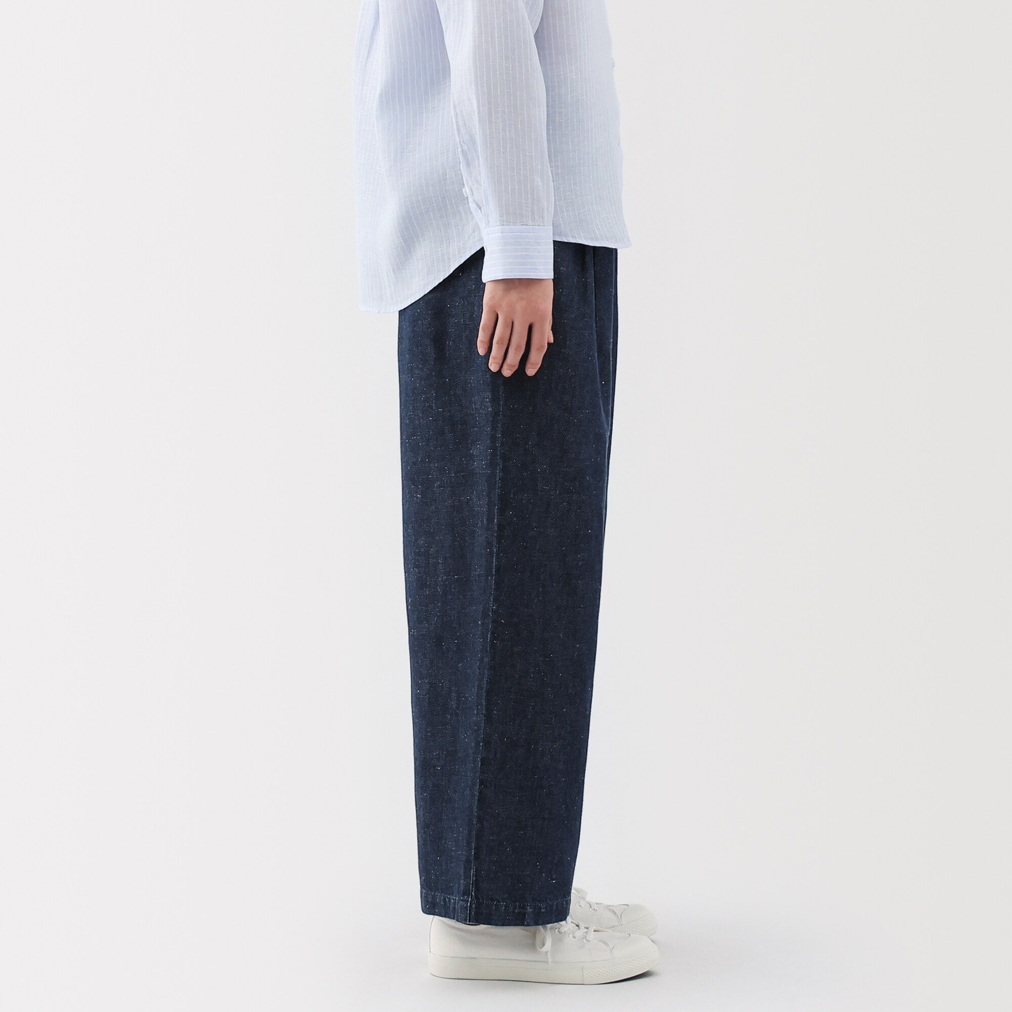 婦人 コットン リネン デニムイージーワイドパンツ | 無印良品