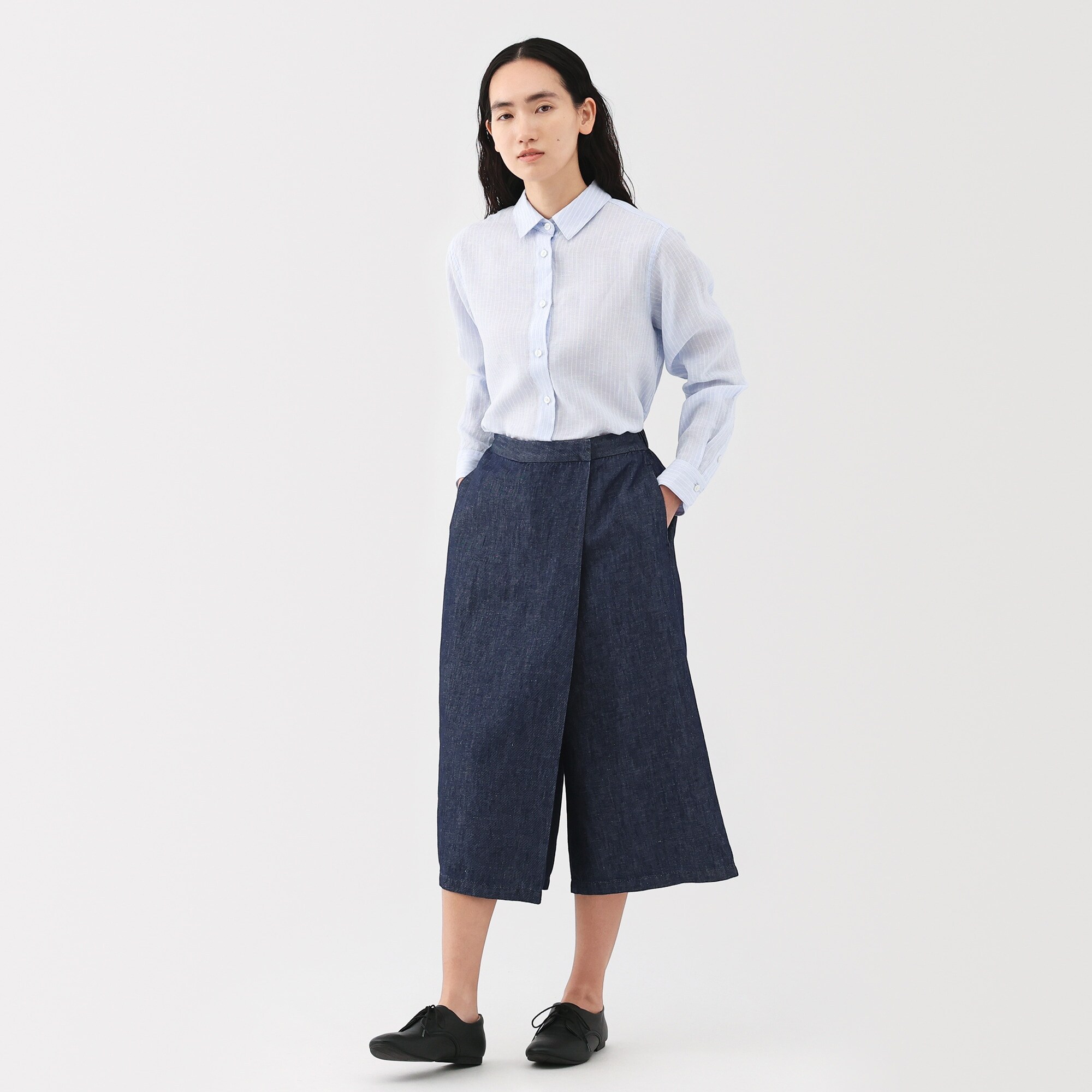 婦人 ヘンプ混 デニム ロングジレ | 無印良品
