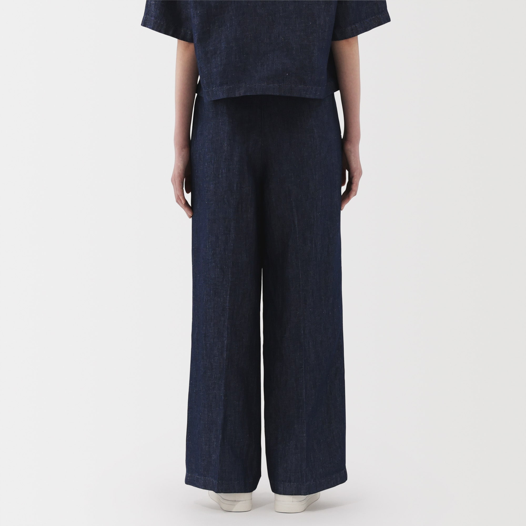 ＊新品・タグ付き＊MUJI Labo 綿混タックワイドパンツ 64 婦人 綿混タックワイドパンツ | 無印良品