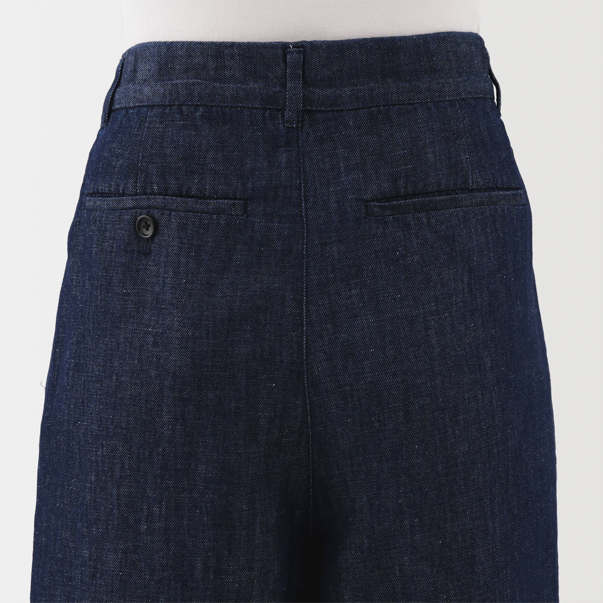 婦人 ヘンプ混 デニムタックワイドパンツ | 無印良品