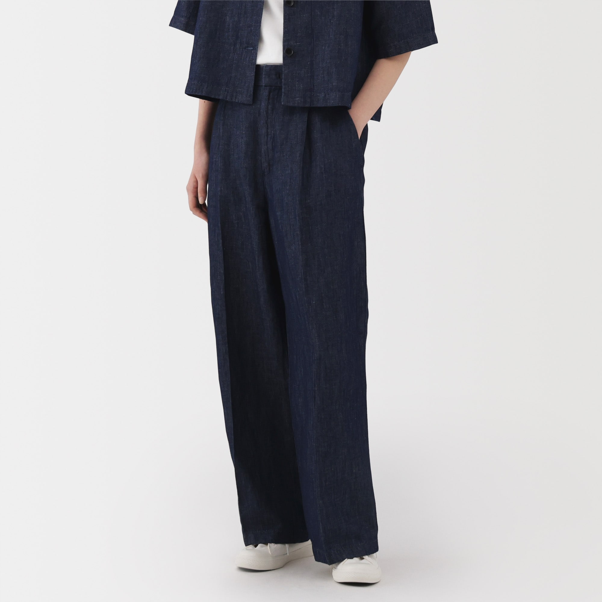 婦人 ヘンプ混 デニム ロングジレ | 無印良品