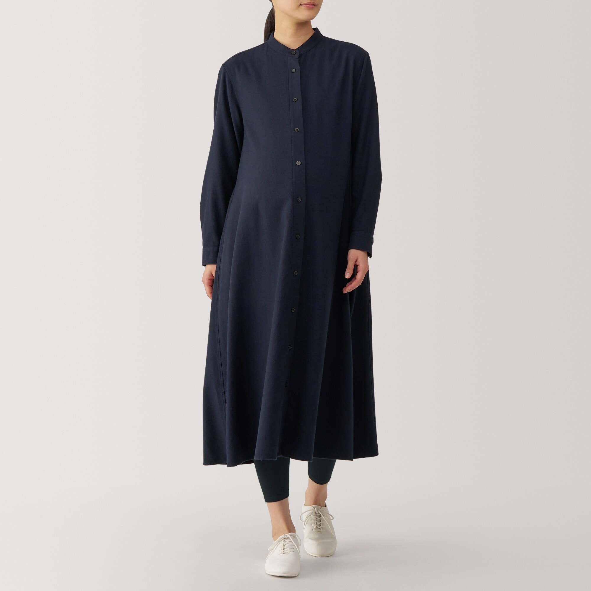 婦人　ストレッチ天竺編み　腹巻つきレギンス（十分丈／マタニティ）