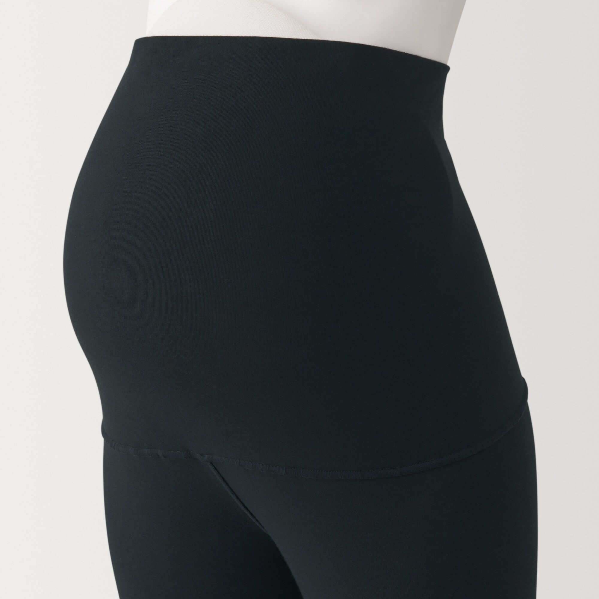 婦人　ストレッチ天竺編み　腹巻つきレギンス（十分丈／マタニティ）