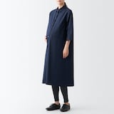 婦人　ストレッチリブ編み　腹巻つきレギンス（十分丈／マタニティ）