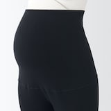 婦人　ストレッチリブ編み　腹巻つきレギンス（十分丈／マタニティ）